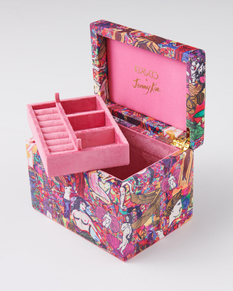 Kip&Co x Jenny Kee Goddesses Velvet Jewellery Box Large