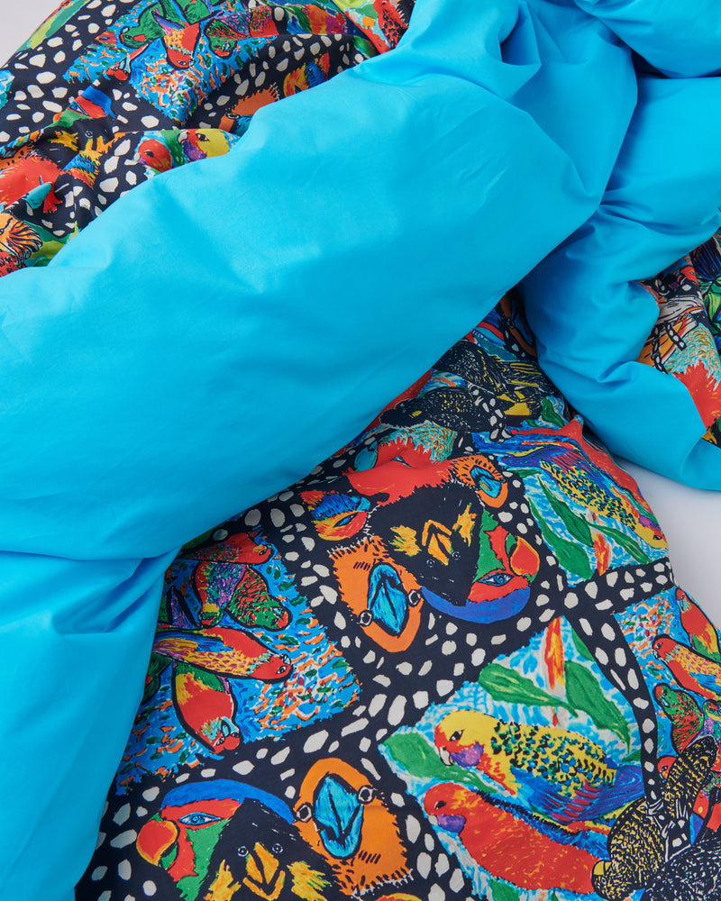 Kip&Co x Jenny Kee Parrots & Cockatoos Organic Cotton Quilt Cover