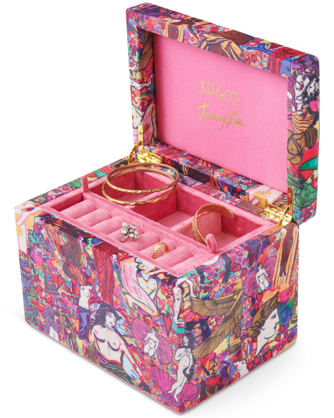 Kip&Co x Jenny Kee Goddesses Velvet Jewellery Box Large