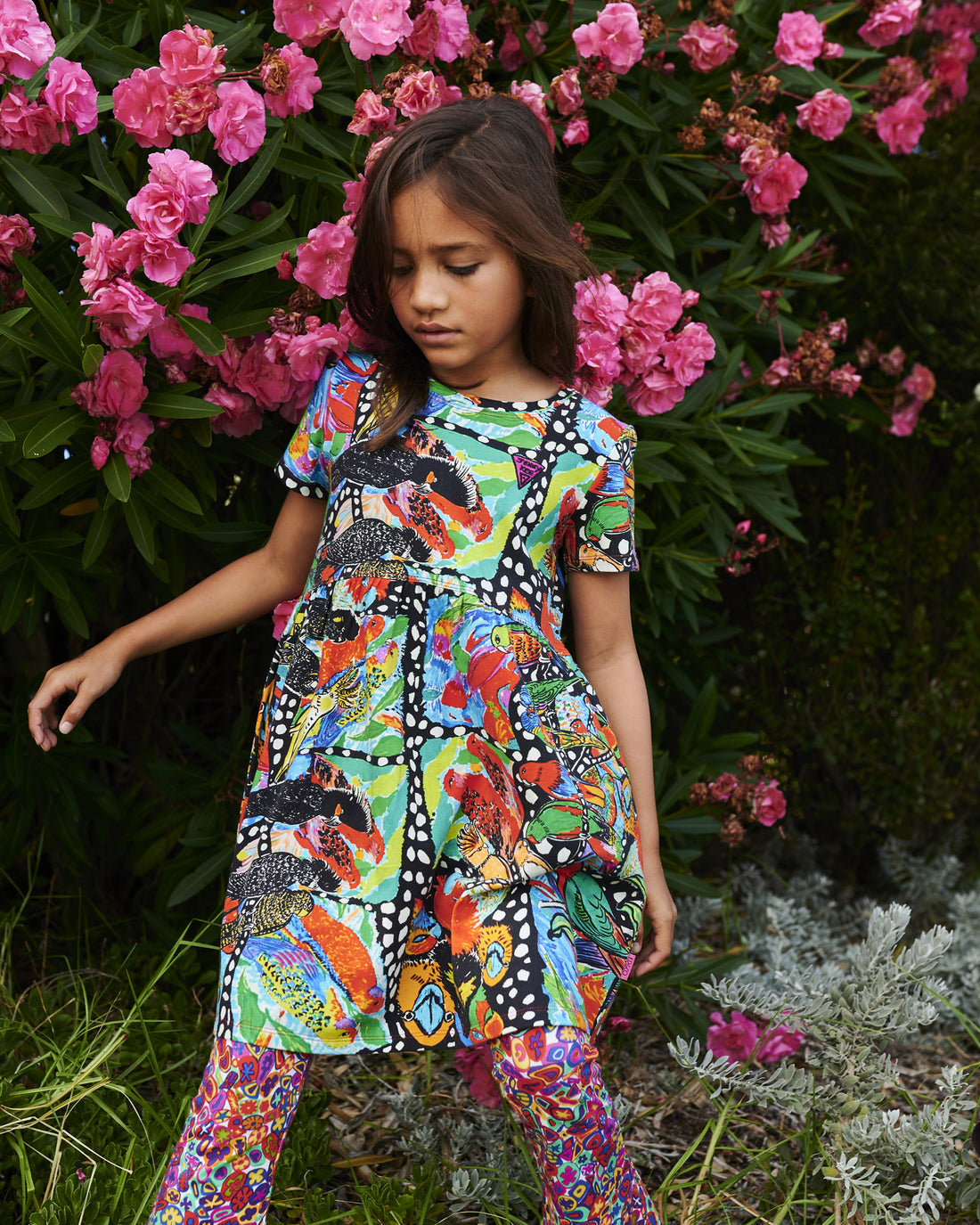 Kip&Co x Jenny Kee Parrots & Cockatoos Organic Cotton Everyday Dress