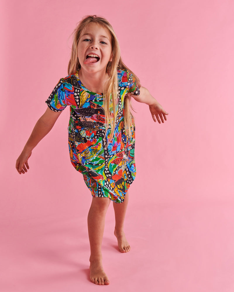 Kip&Co x Jenny Kee Parrots & Cockatoos Organic Cotton Everyday Dress