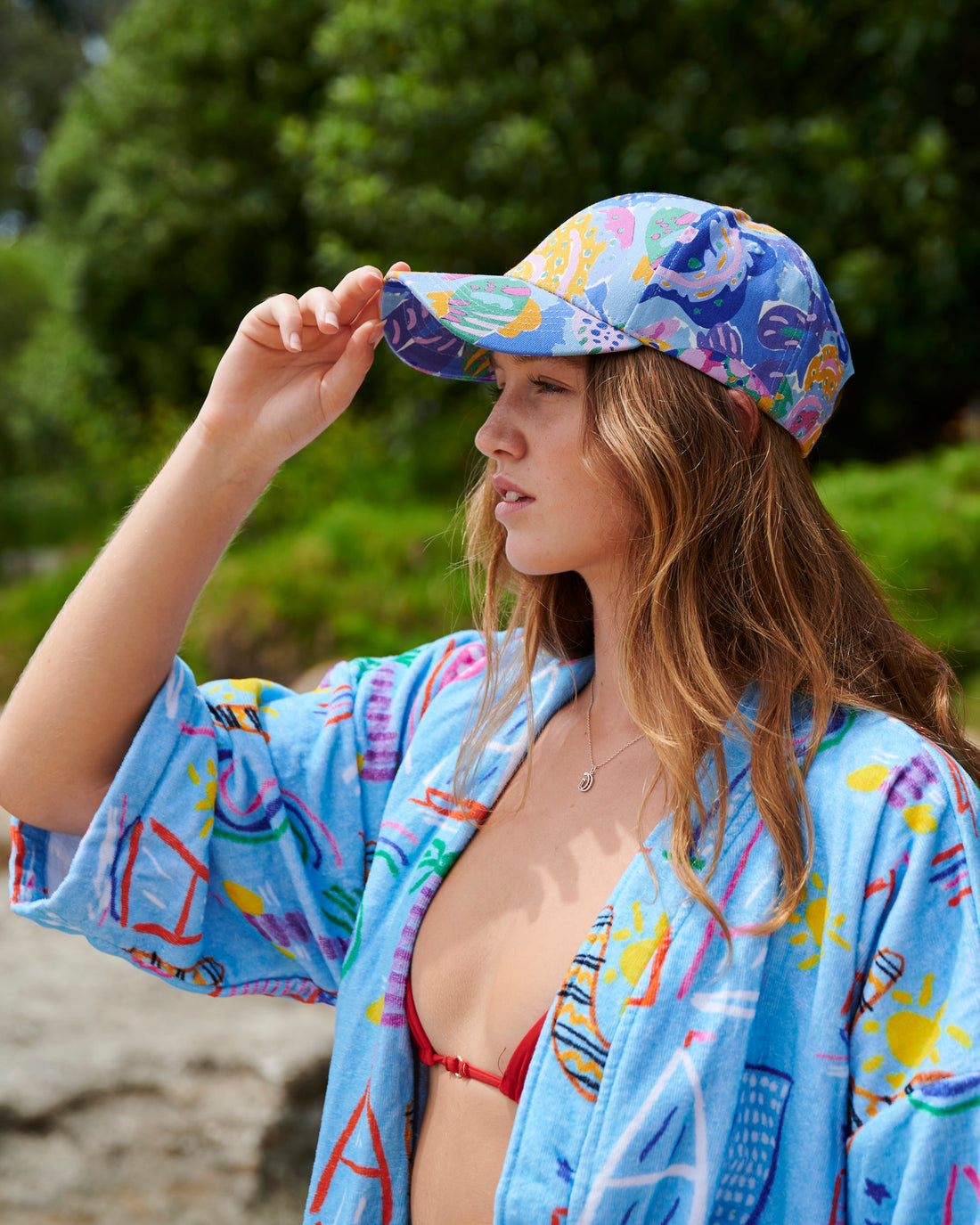 Kip&Co x Ken Done Reef Garden Peak Cap