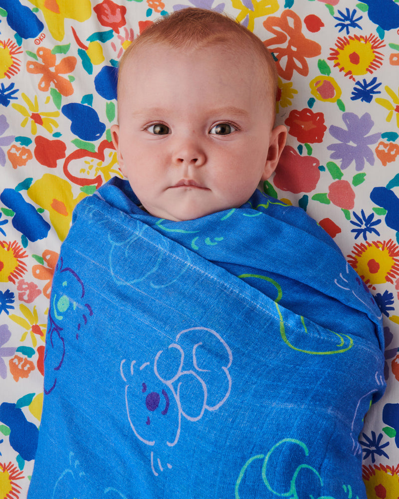 Kip&Co x Ken Done Koala Cuddles Blue Bamboo Swaddle