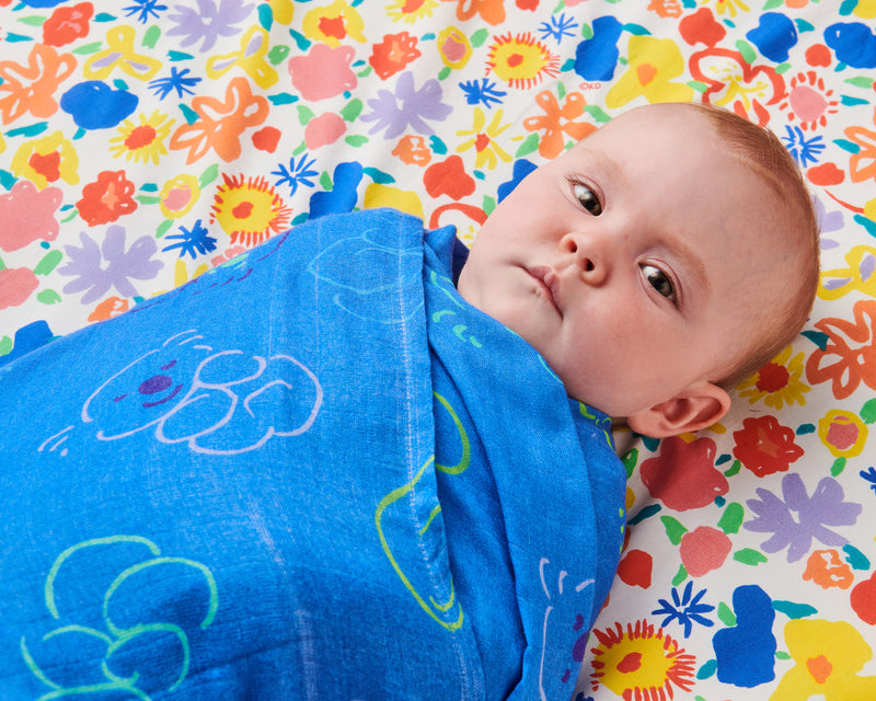 Kip&Co x Ken Done Koala Cuddles Blue Bamboo Swaddle