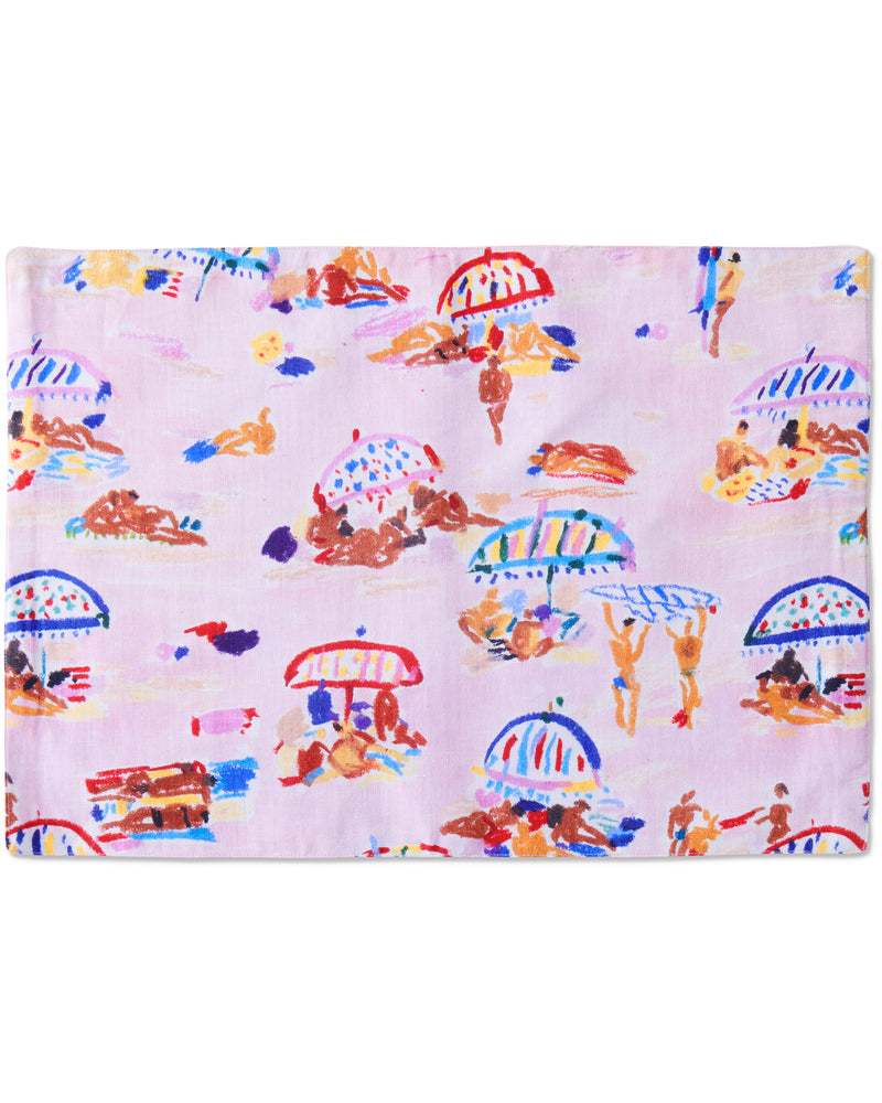 Kip&Co x Ken Done Beach Days Linen 4P Placemat Set