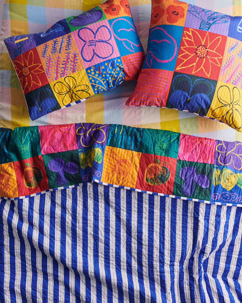 Kip&Co x Ken Done Flower Farm Kantha Bedspread