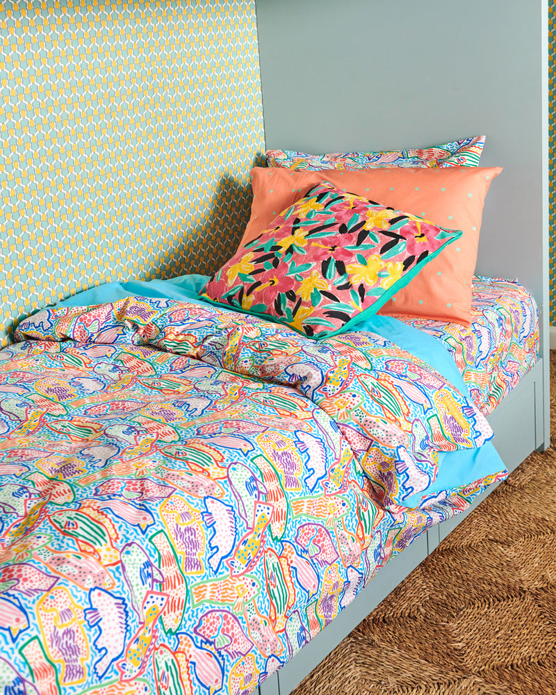 Kip&Co x Ken Done Rainbow Fish Organic Cotton Quilt Cover