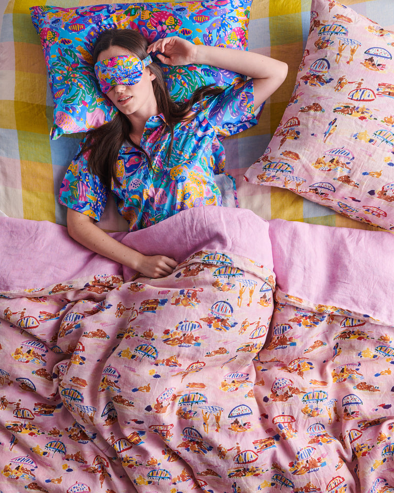 Kip&Co x Ken Done Reef Garden Silk Pillowcase