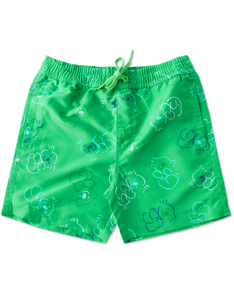 Kip&Co x Ken Done Koala Cuddles Green Boardies