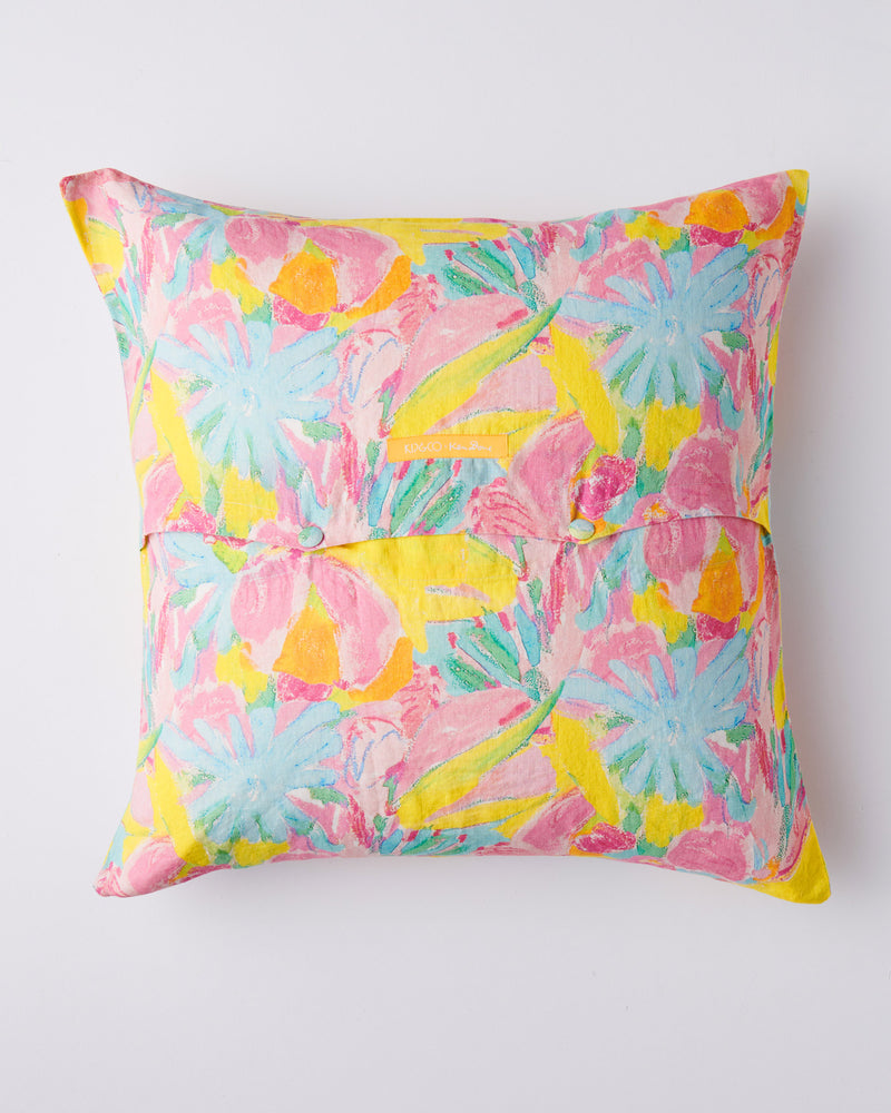 Kip&Co x Ken Done Pastel Blooms Linen European Pillowcases