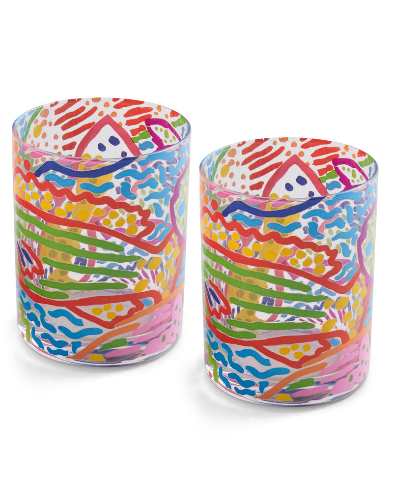 Kip&Co x Ken Done Rainbow Fish Tumbler Glass 2P Set