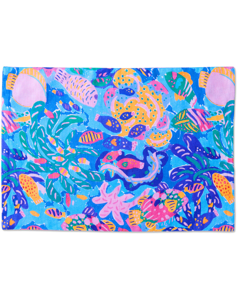 Kip&Co x Ken Done Reef Garden Linen 4P Placemat Set