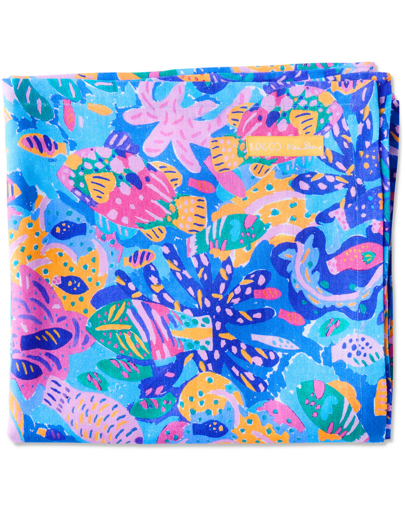 Kip&Co x Ken Done Reef Garden Linen Tablecloth