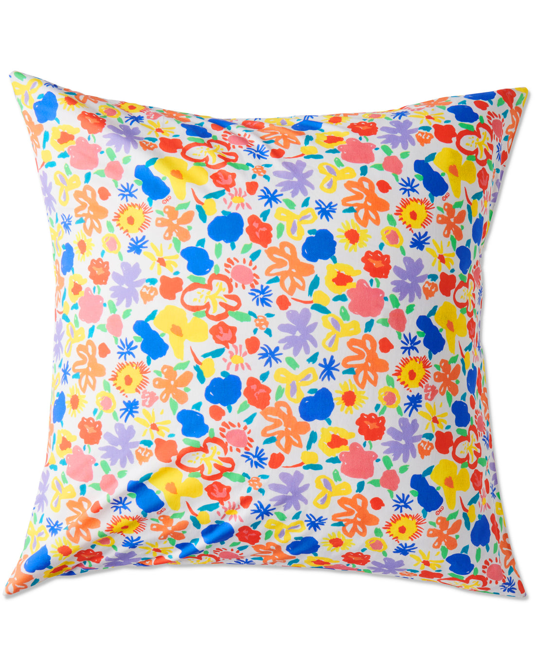 Kip&Co x Ken Done Summer Floral White Organic Cotton European Pillowcases