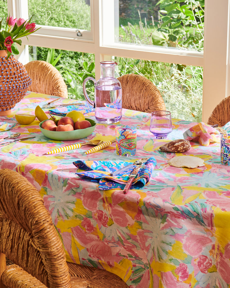 Kip&Co x Ken Done Pastel Blooms Linen Tablecloth