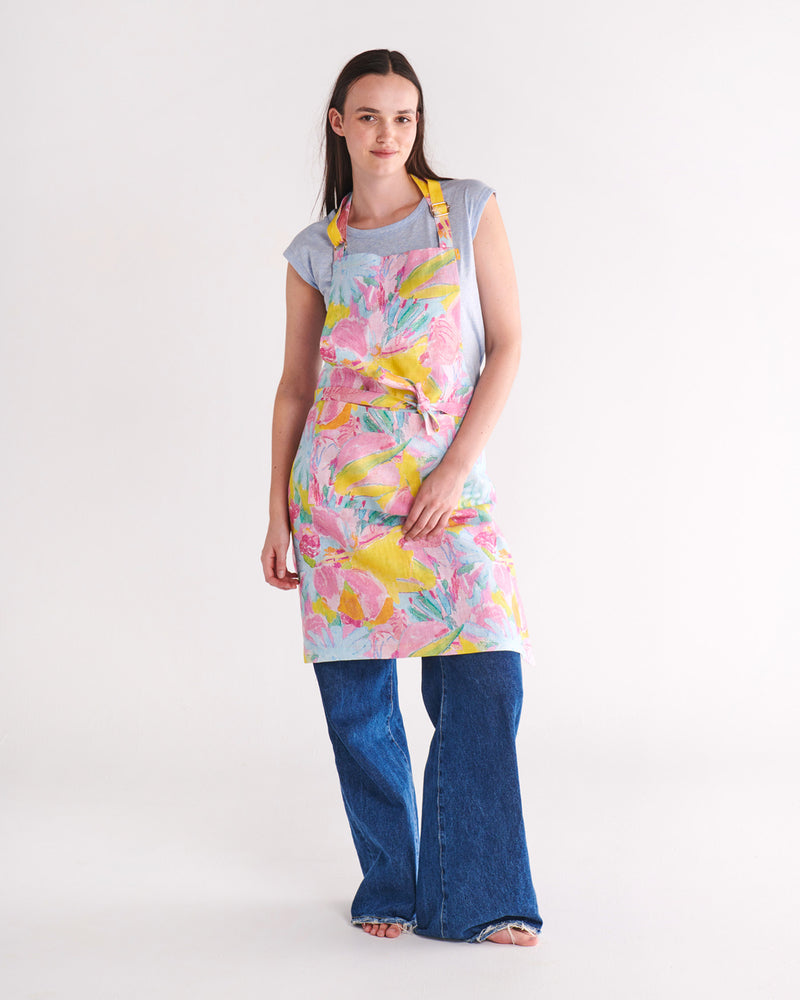 Kip&Co x Ken Done Pastel Blooms Linen Apron