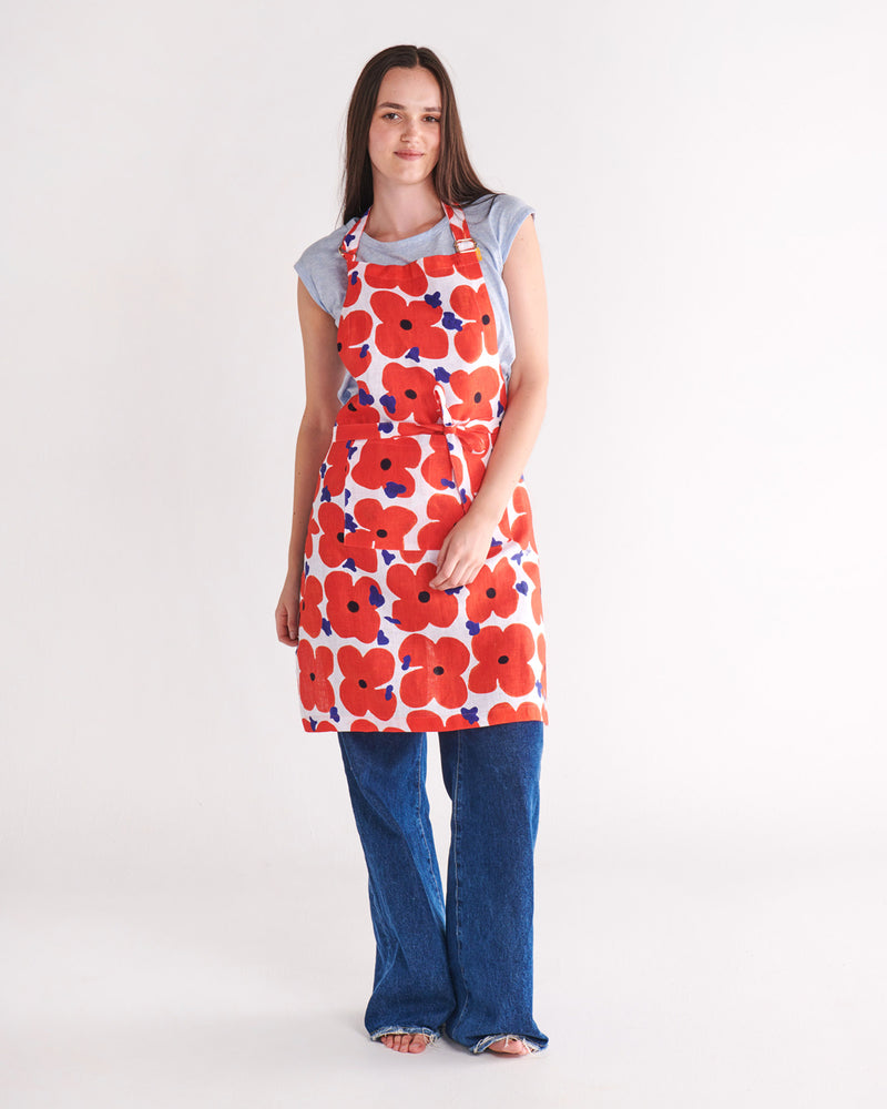 Kip&Co x Ken Done Pop Floral Linen Apron