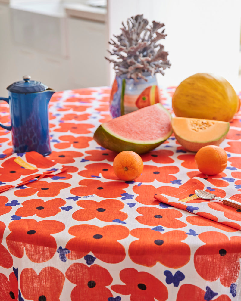 Kip&Co x Ken Done Pop Floral Linen Tablecloth