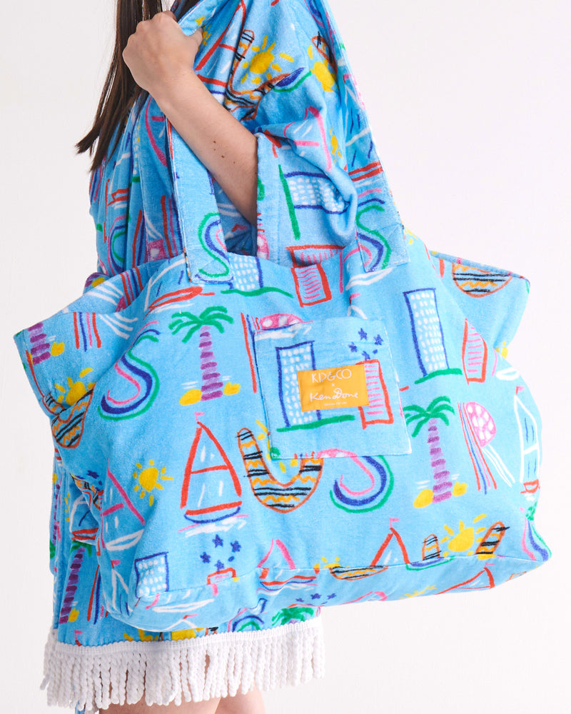 Kip&Co x Ken Done Australia Mate Terry Oversized Beach Bag