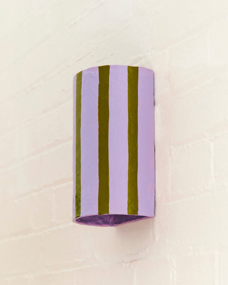 Jacaranda Paper Mache Tunnel Sconce Cover