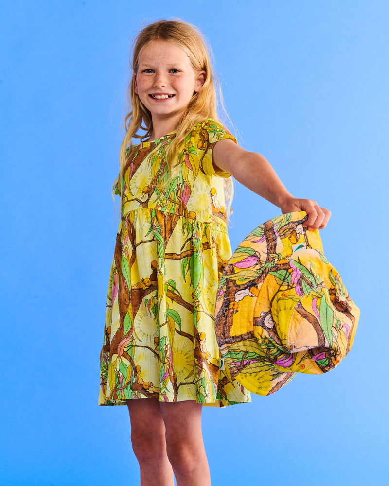 Kip&Co x May Gibbs Sunrise Delight Tie Dye Organic Cotton Everyday Dress