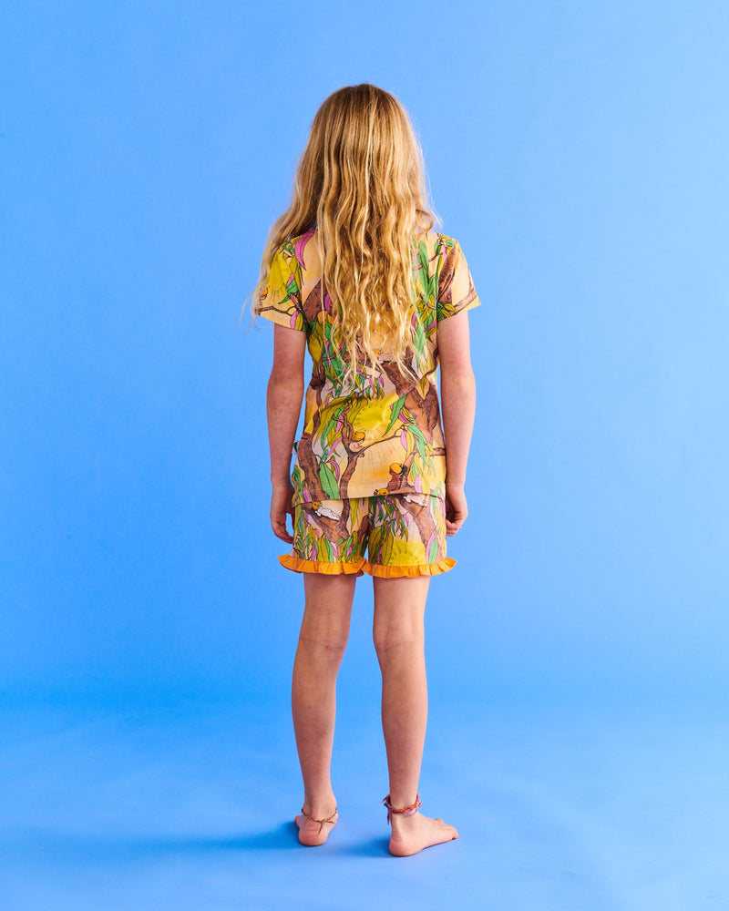 Kip&Co x May Gibbs Sunrise Delight Organic Cotton Short Sleeve Tee & Frill Short Pyjama Set