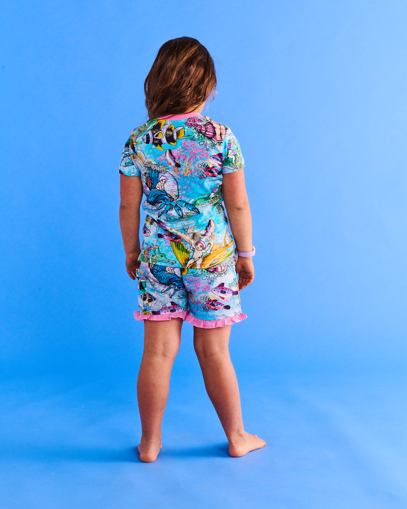 Kip&Co x May Gibbs Waterworld Organic Cotton Short Sleeve Tee & Frill Short Pyjama Set