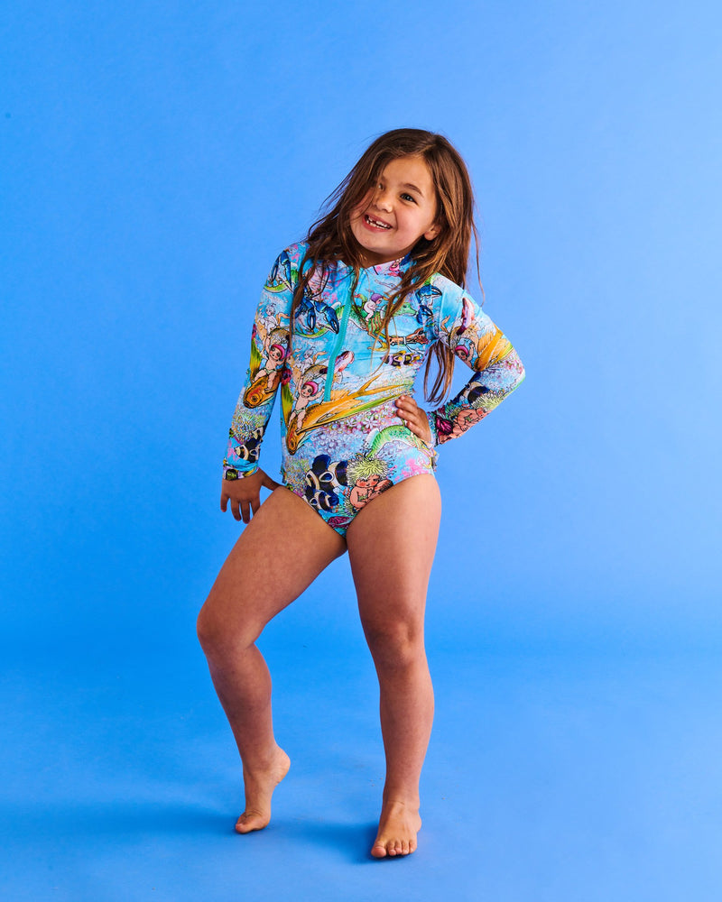 Kip&Co x May Gibbs Waterworld Long Sleeve Bathers