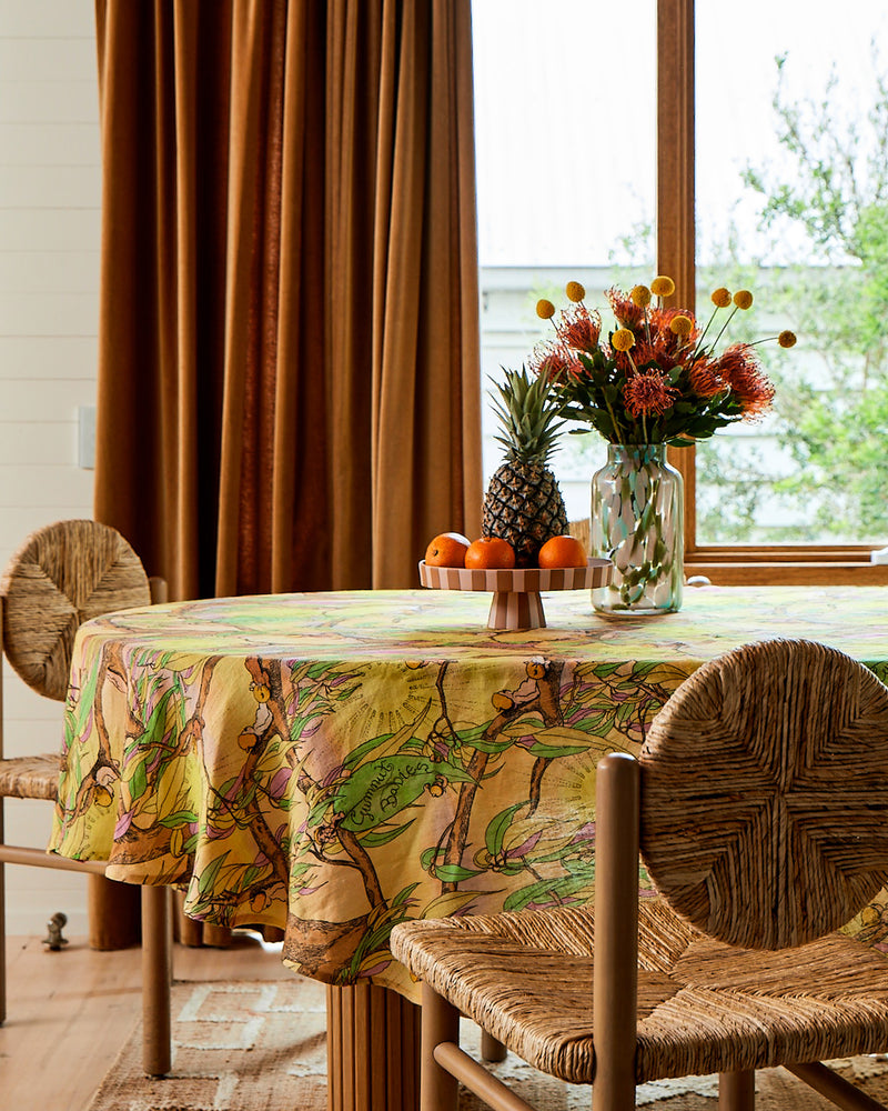 Kip&Co x May Gibbs Sunrise Delight Linen Tablecloth