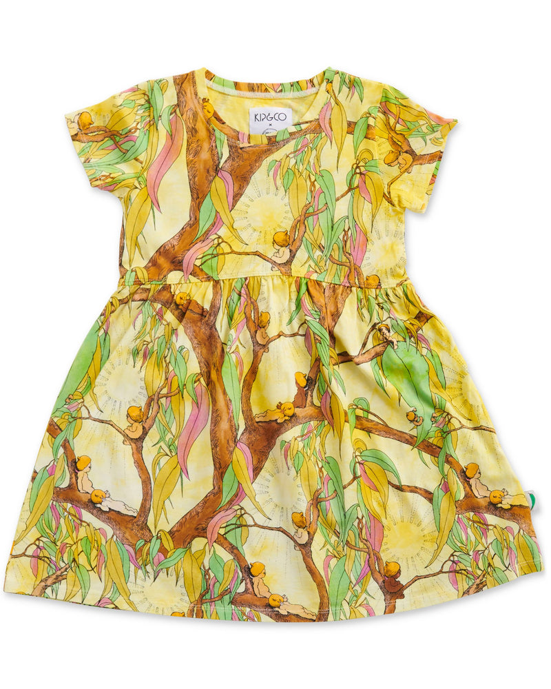 Kip&Co x May Gibbs Sunrise Delight Tie Dye Organic Cotton Everyday Dress