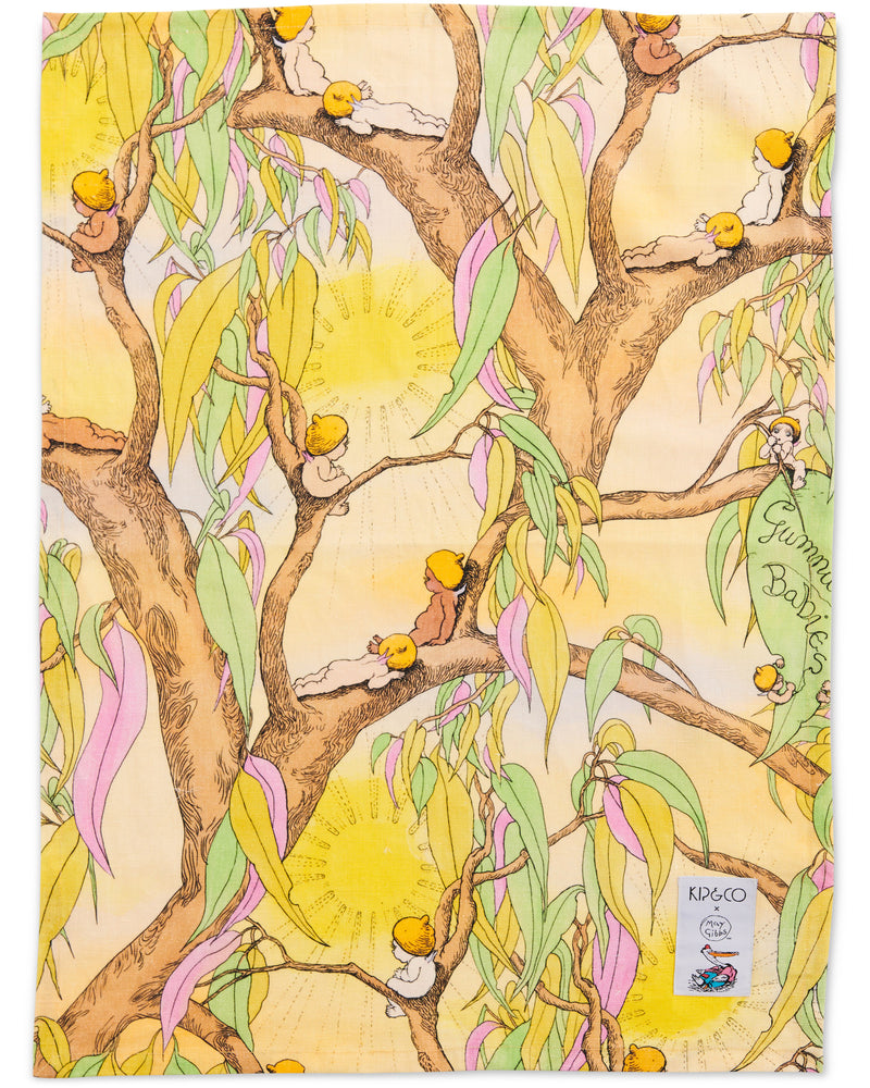 Kip&Co x May Gibbs Sunrise Delight Linen Tea Towel