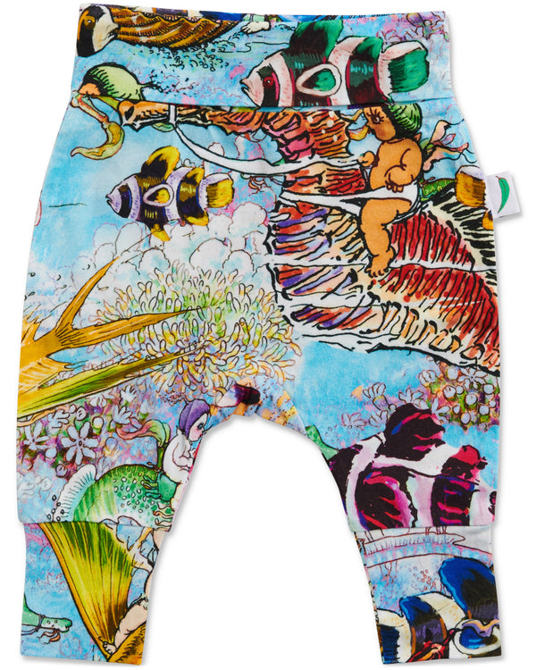 Kip&Co x May Gibbs Waterworld Organic Drop Crotch Pant