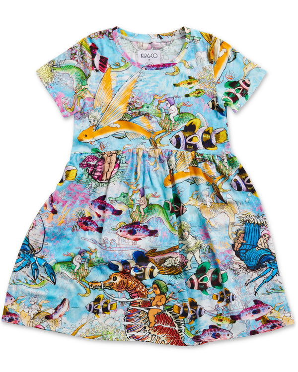 Kip&Co x May Gibbs Waterworld Organic Cotton Everyday Dress