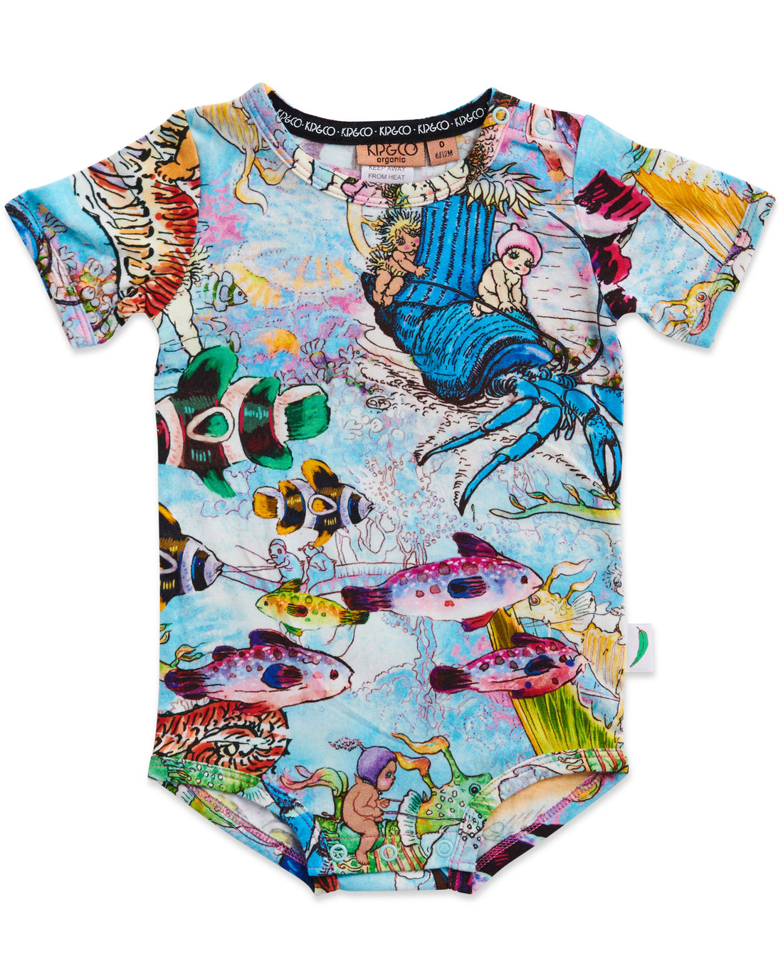 Kip&Co x May Gibbs Waterworld Organic Short Sleeve Romper