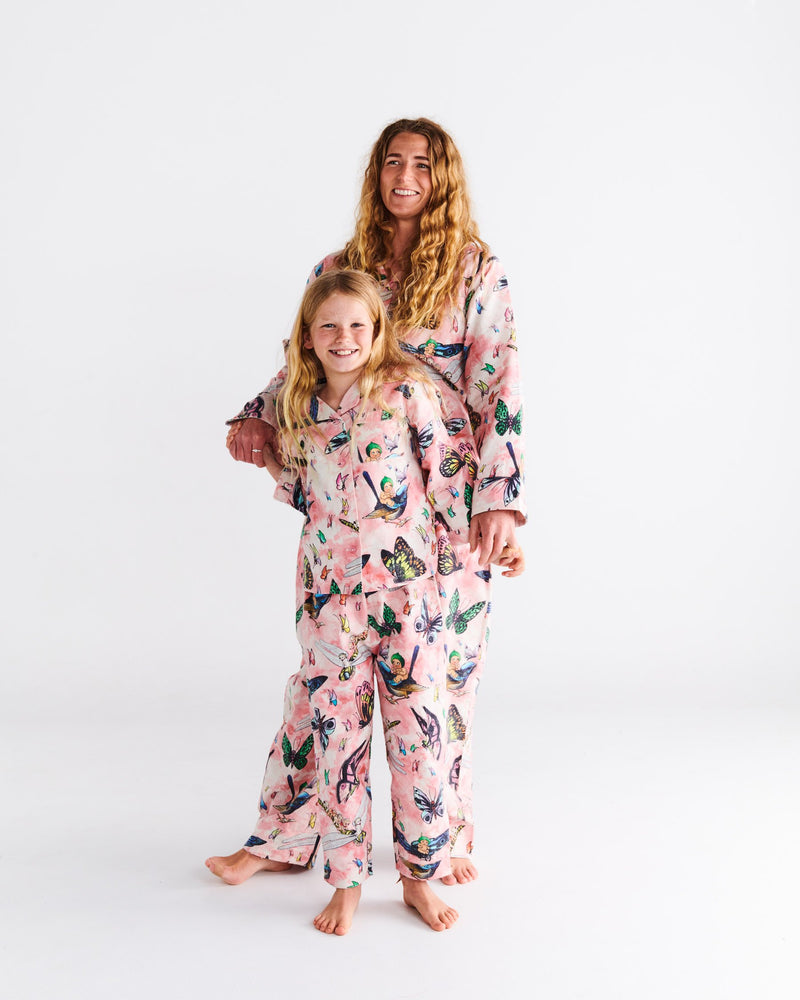 Kip&Co x May Gibbs Fly Baby Flannelette Adult Long Sleeve Shirt & Pant Pyjama Set