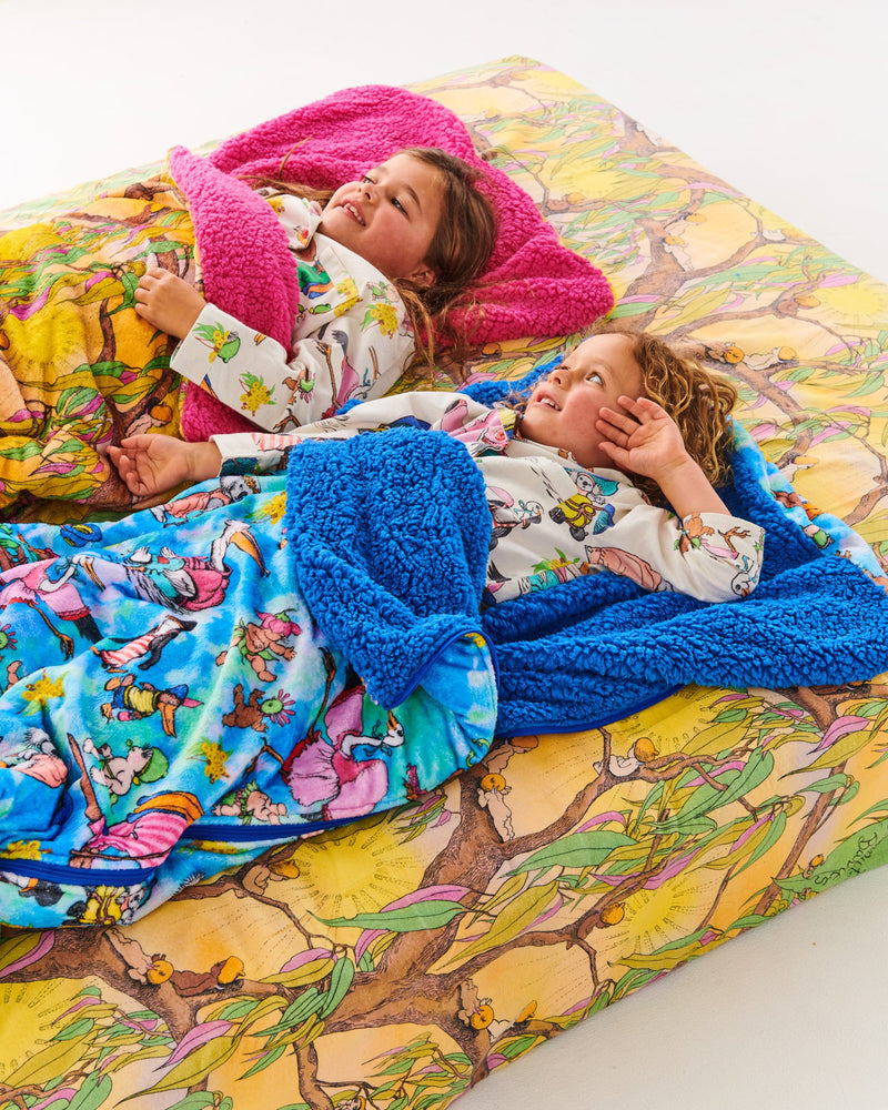 Kip&Co x May Gibbs Out and About Sherpa Kids Sleeping Bag