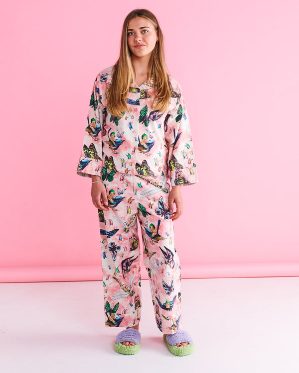 Kip&Co x May Gibbs Fly Baby Flannelette Teen Long Sleeve Shirt & Pant Pyjama Set
