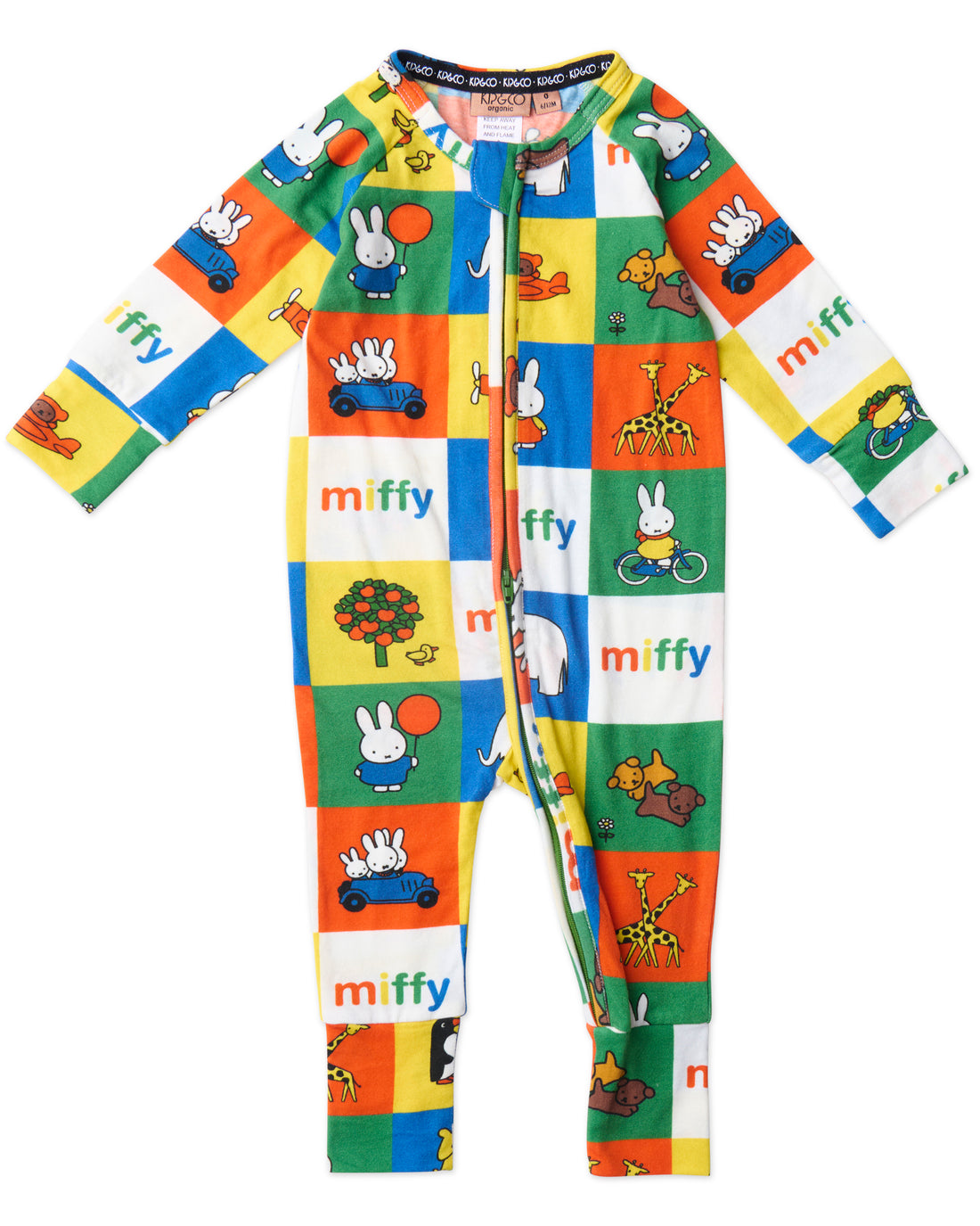 Kip&Co x Miffy Miffy's Adventures Organic Long Sleeve Zip Romper