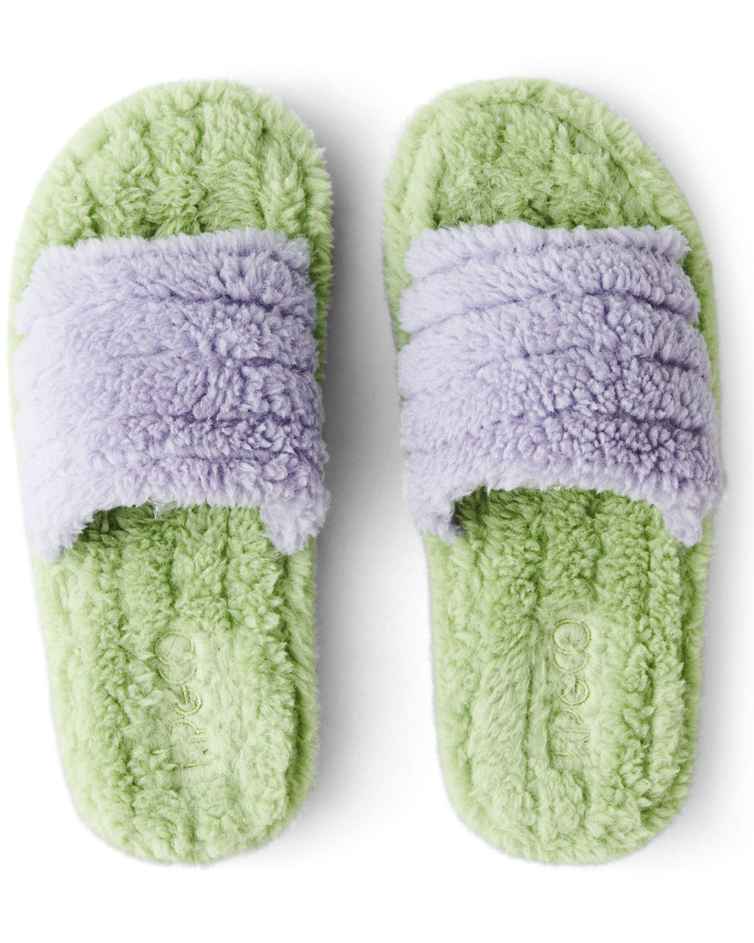 Mint Gelato Quilted Sherpa Adult Slippers