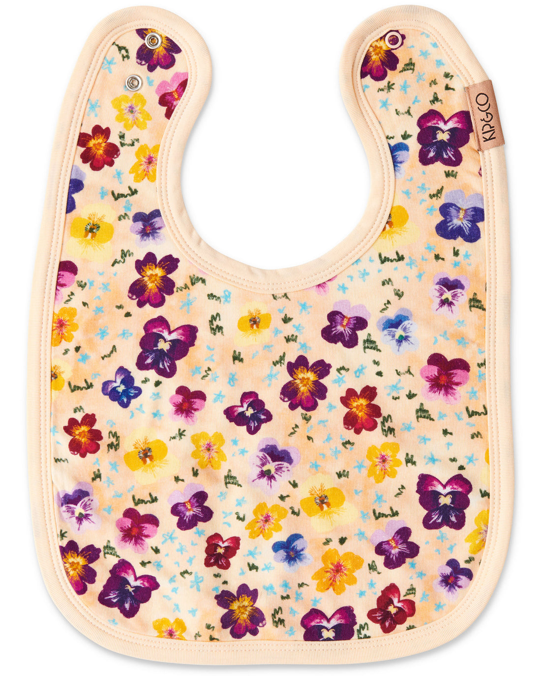 Pansy Organic Cotton Bib