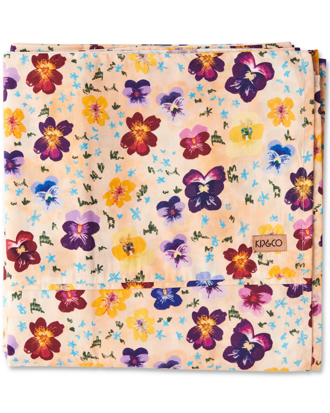 Pansy Organic Cotton Flat Sheet