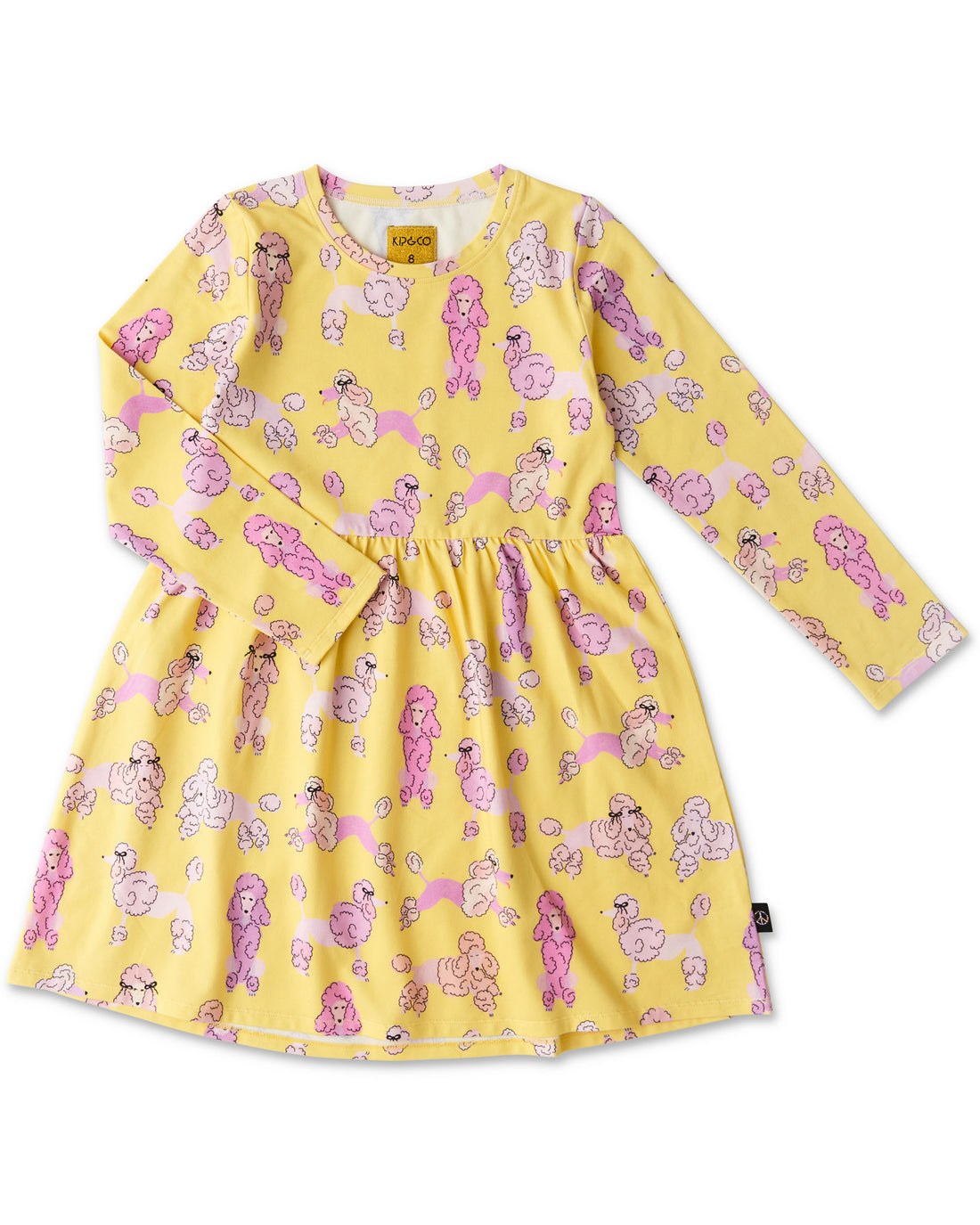 Pink Poodle Organic Cotton Long Sleeve Everyday Dress