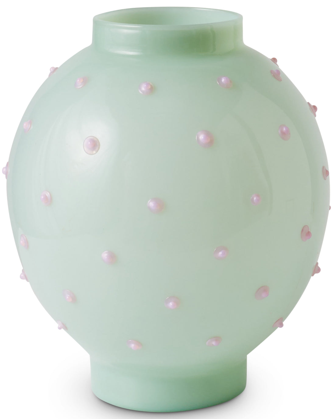 Pistachio Polkadot Fish Bowl Vase