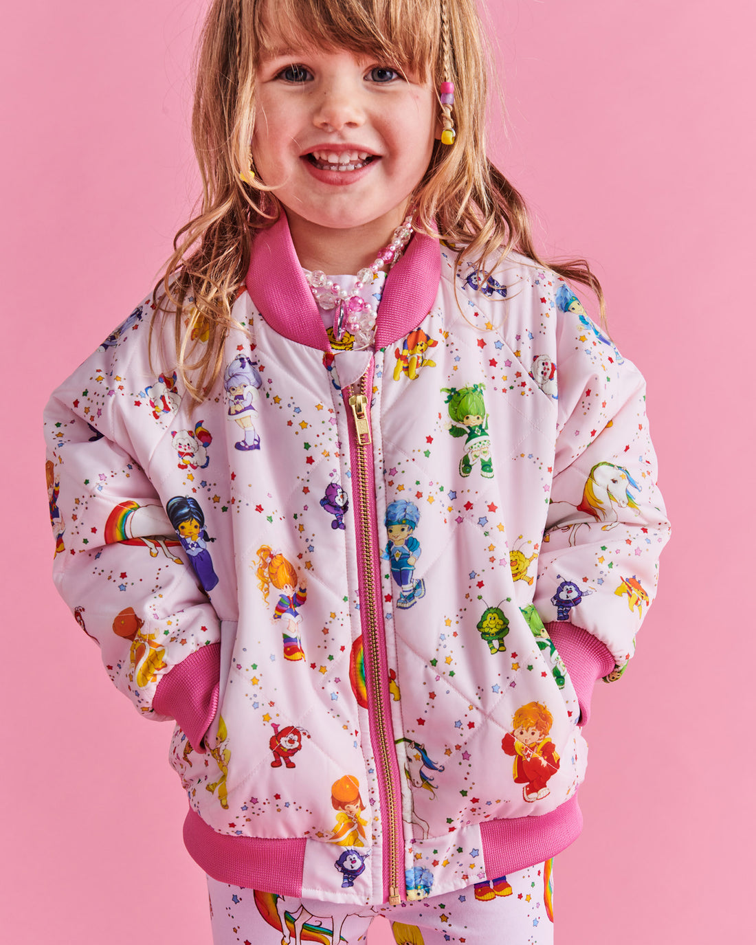 Kip&Co x Rainbow Brite Star Shower Bomber Jacket