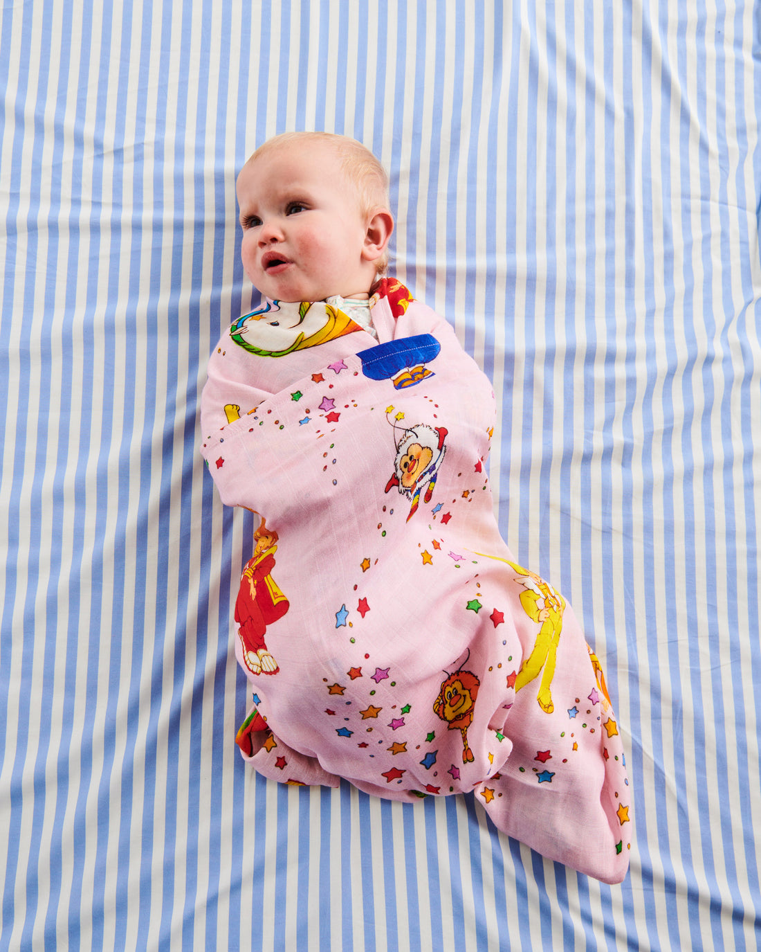 Kip&Co x Rainbow Brite Star Shower Bamboo Swaddle