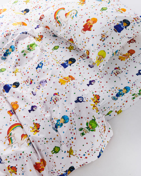 Kip&Co x Rainbow Brite Star Shower Organic Cotton Fitted Sheet