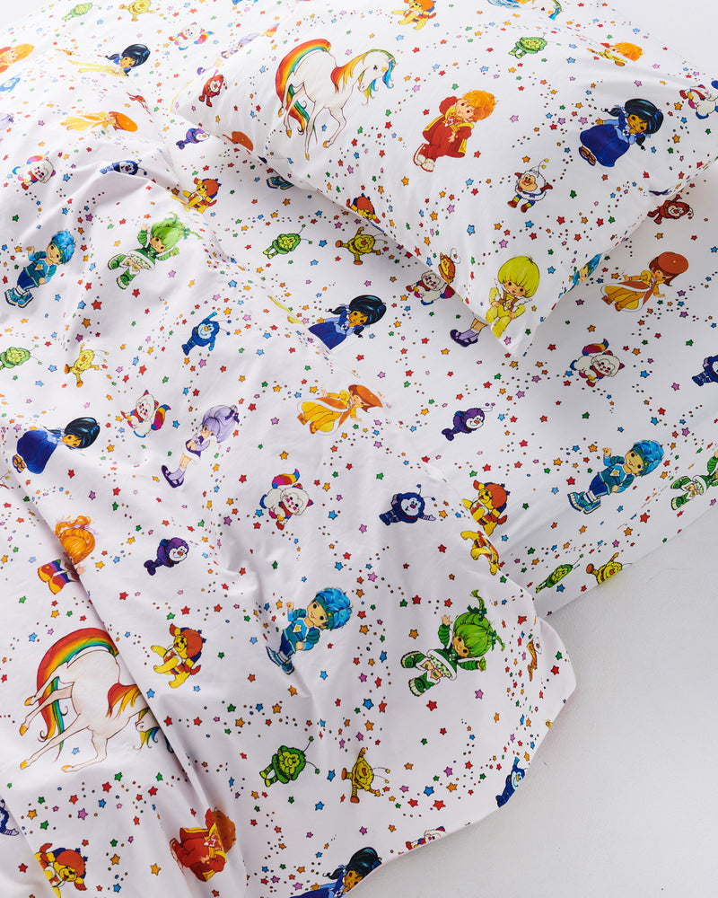 Kip&Co x Rainbow Brite Star Shower Organic Cotton Fitted Sheet (US)