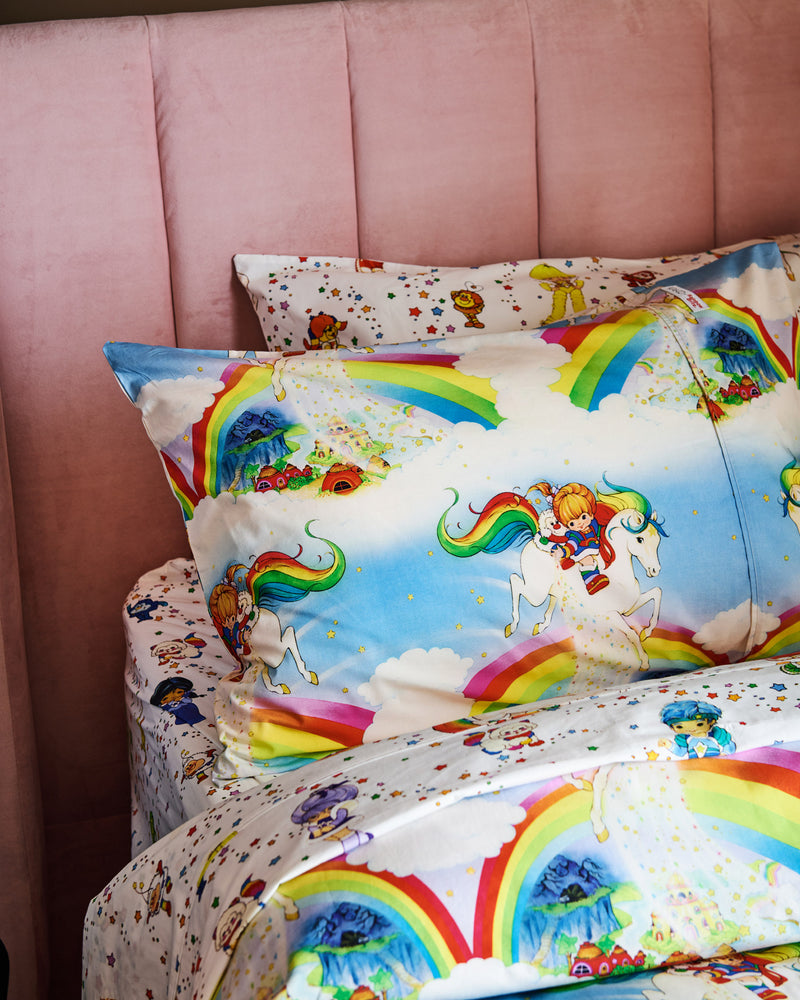 Kip&Co x Rainbow Brite Star Shower Organic Cotton Fitted Sheet (US)