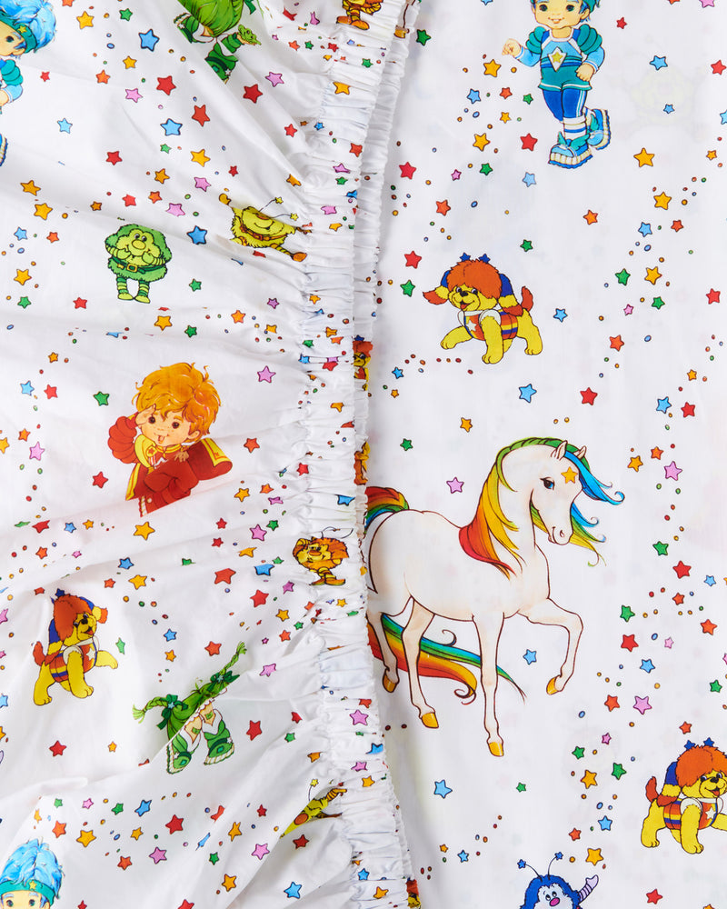 Kip&Co x Rainbow Brite Star Shower Organic Cotton Fitted Sheet (US)