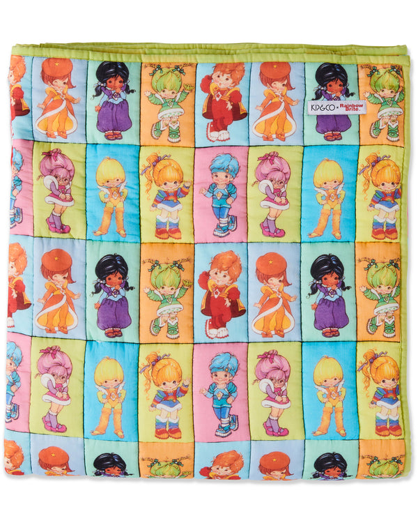 Kip&Co x Rainbow Brite The Gang Organic Cotton Quilted Kids Bedspread